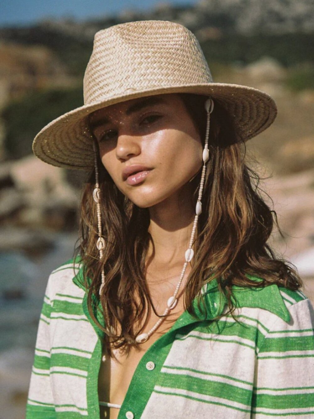Lack of Color Seashells Fedora - Small/Size 55cm
